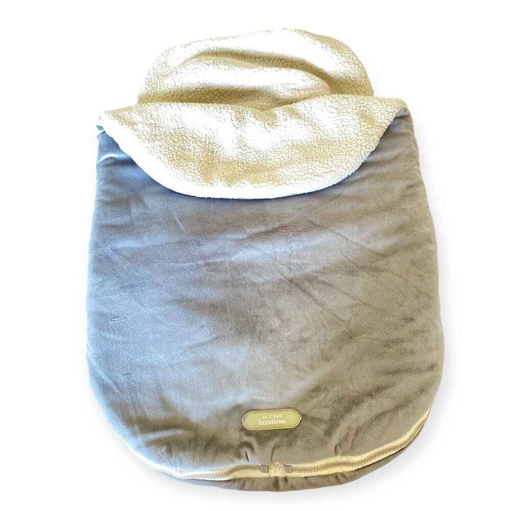 JJ Cole Fleece Car Seat Cover Baby Stroller Carrier Blanket BundleMe Infant Gray